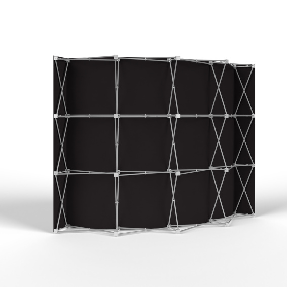 Trade Show Wall Pop Up Velcro, Backside with Multisol® X Opak SE, Opacity: 100%