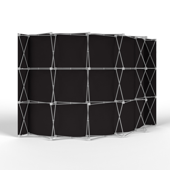 Trade Show Wall Pop Up Velcro, Backside with Multisol® X Opak SE, Opacity: 100%