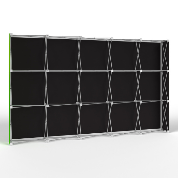 Trade Show Wall Pop Up Velcro, Backside with Multisol® X Opak SE, Opacity: 100%