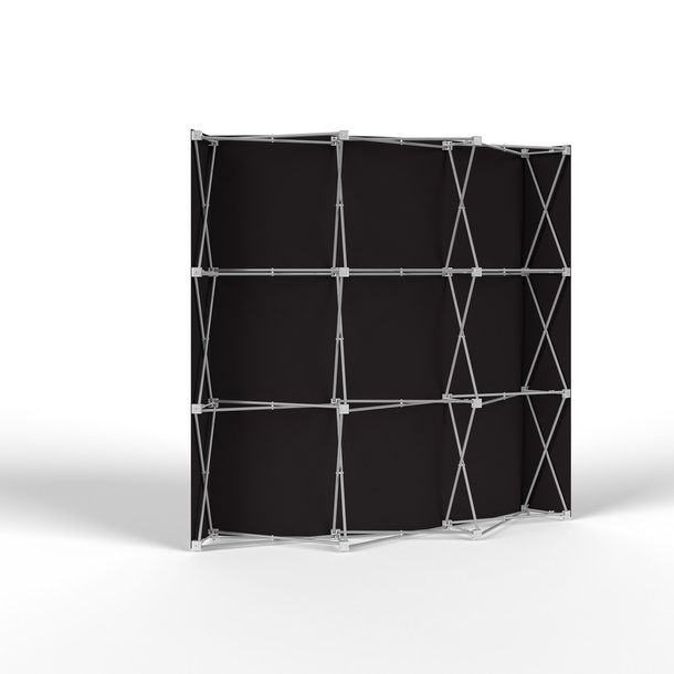 Trade Show Wall Pop Up Velcro, Backside with Multisol® X Opak SE, Opacity: 100%