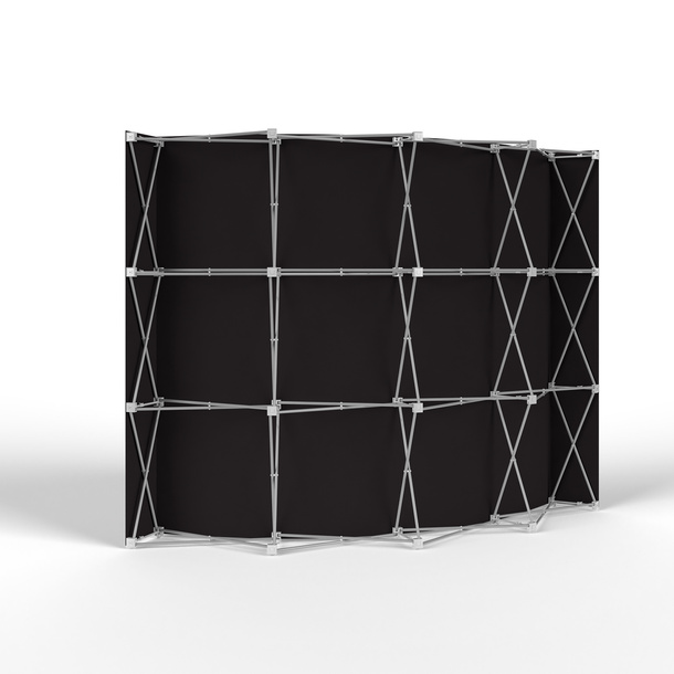 Trade Show Wall Pop Up Velcro, Backside with Multisol® X Opak SE, Opacity: 100%
