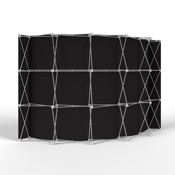 Trade Show Wall Pop Up Velcro, Backside with Multisol® X Opak SE, Opacity: 100%
