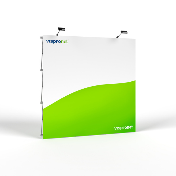 Trade Show Wall Pop Up Velcro 3 x 3, Lighting Optional