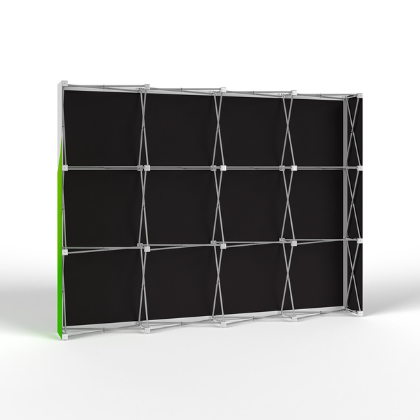 Trade Show Wall Pop Up Velcro, Backside with Multisol® X Opak SE, Opacity: 100%