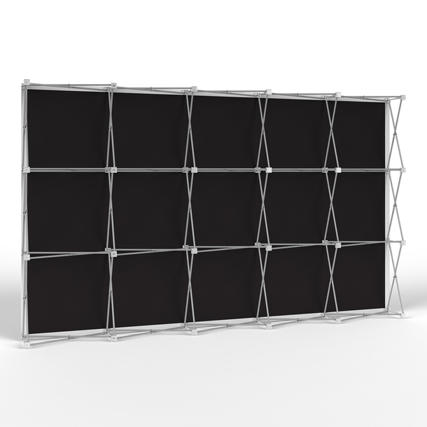Trade Show Wall Pop Up Velcro, Backside with Multisol® X Opak SE, Opacity: 100%