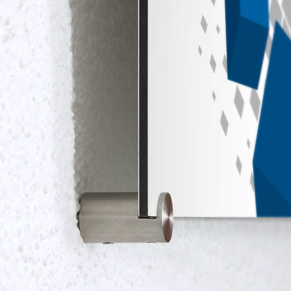 Poster with Stainless Steel Clamp Standoff Spacers