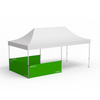 Pop-up pavilion, example with 3 half-height walls