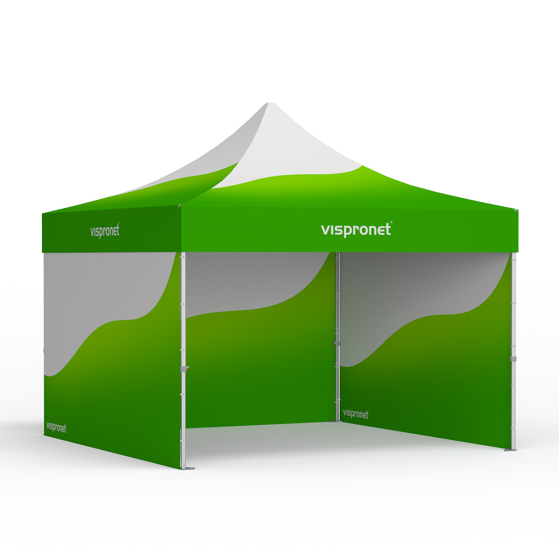 Pop-up tent 4 x 4 m, with print