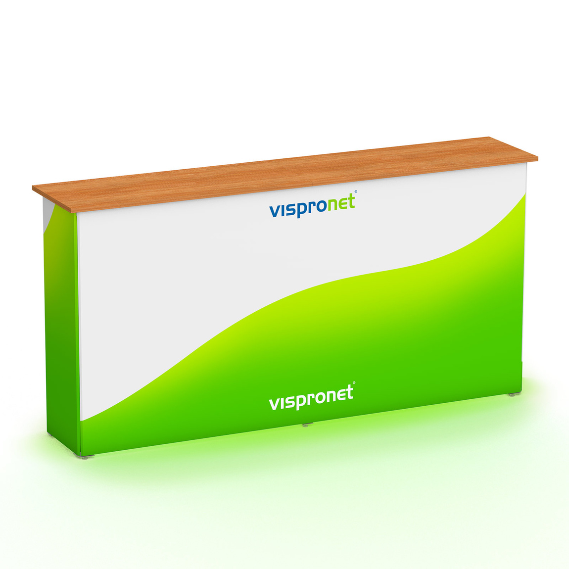 Promotion Counter LED 2x1 - printed all around, rear view