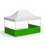 Pop-up pavilion, example with 3 half-height walls