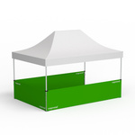 Pop-up pavilion, example with 3 half-height walls