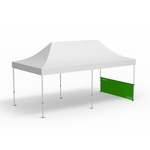 Pop-up pavilion, example with 1 half-height wall 4 m