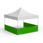Folding Pavilion Select, example with 3 crossbars for half-height walls