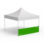 Folding Pavilion Select, example with 1 half-height wall 4 m