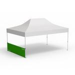 Folding Pavilion Select, example with 1 half-height wall 4 m