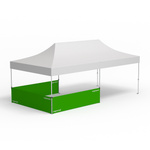 Folding Pavilion Select, example with 3 half-height walls