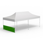 Folding Pavilion Select, example with 1 half-height wall 4 m