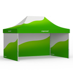 Pop-up tent 3 x 4.5 m, with print