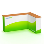 Promotion Counter LED left corner - printed all around, rear view