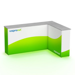 Promotion Counter LED left corner - printed all around, rear view