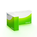 Promotion Counter LED, right corner - printed all around, rear view