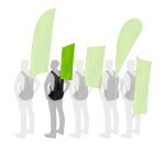 Promotion backpack with flag  and other shapes