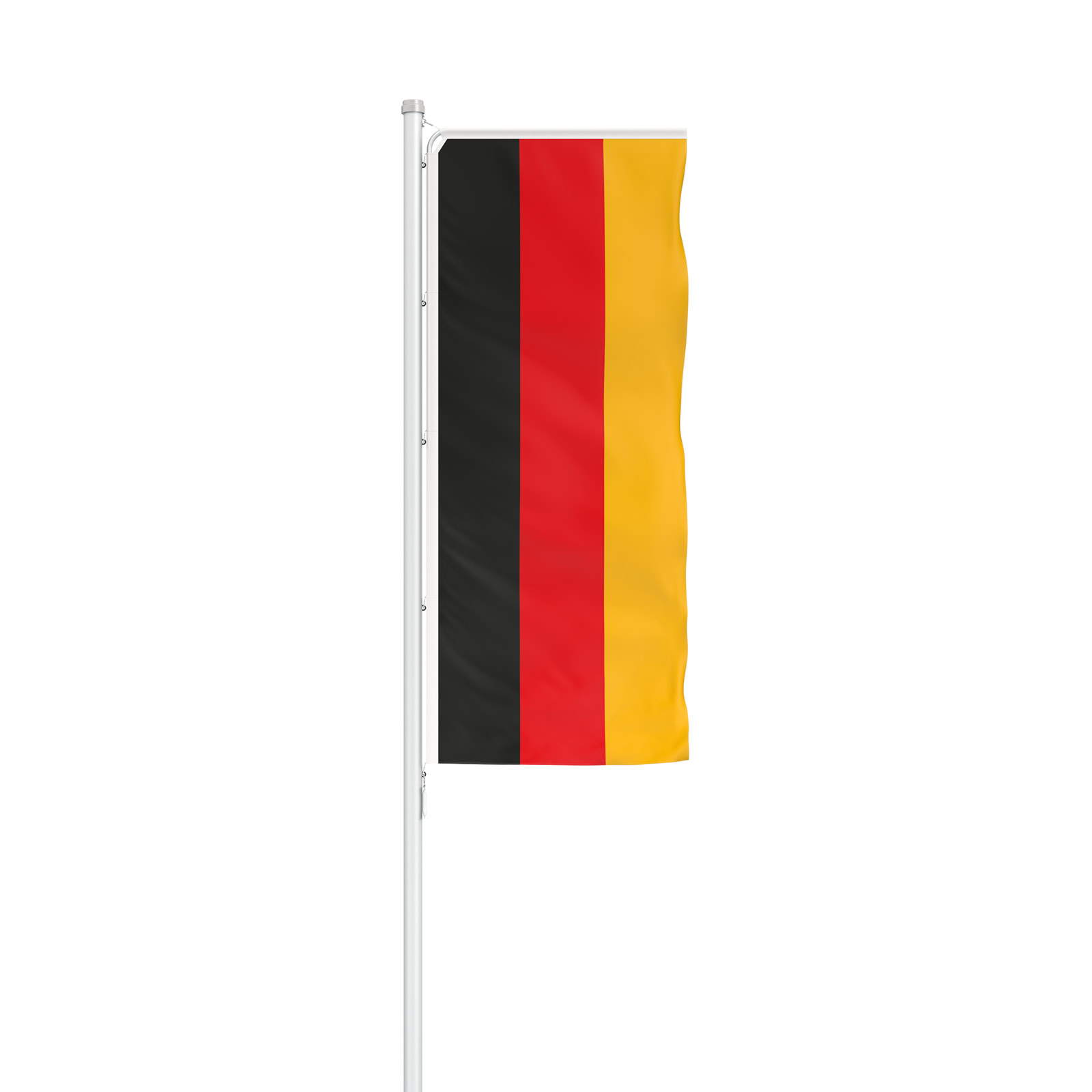 Germany flag in portrait format with Basic flag stand