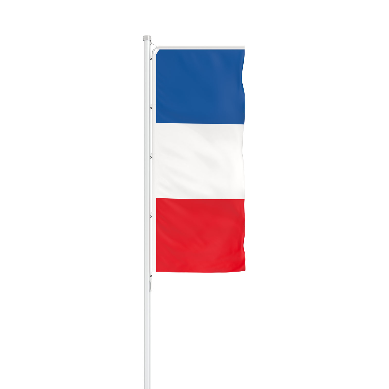French flag in portrait format with Basic flag presenter