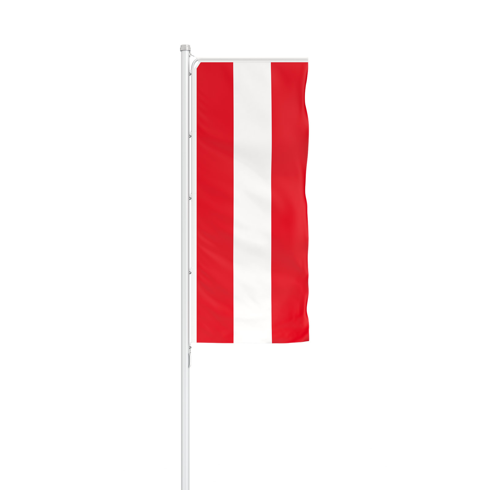 Austrian flag in portrait format with Basic flag presenter