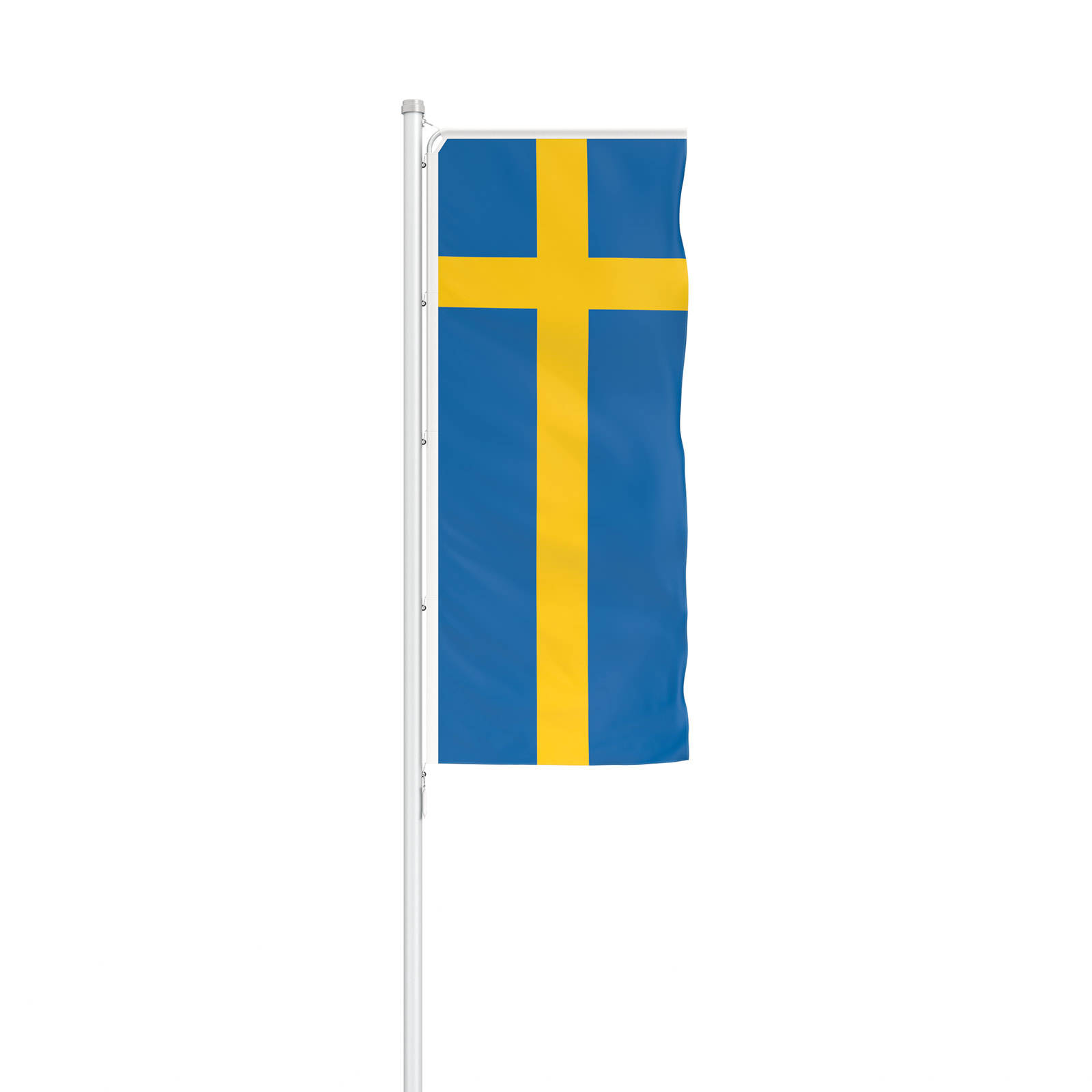 Swedish flag in portrait format with Basic flag presenter
