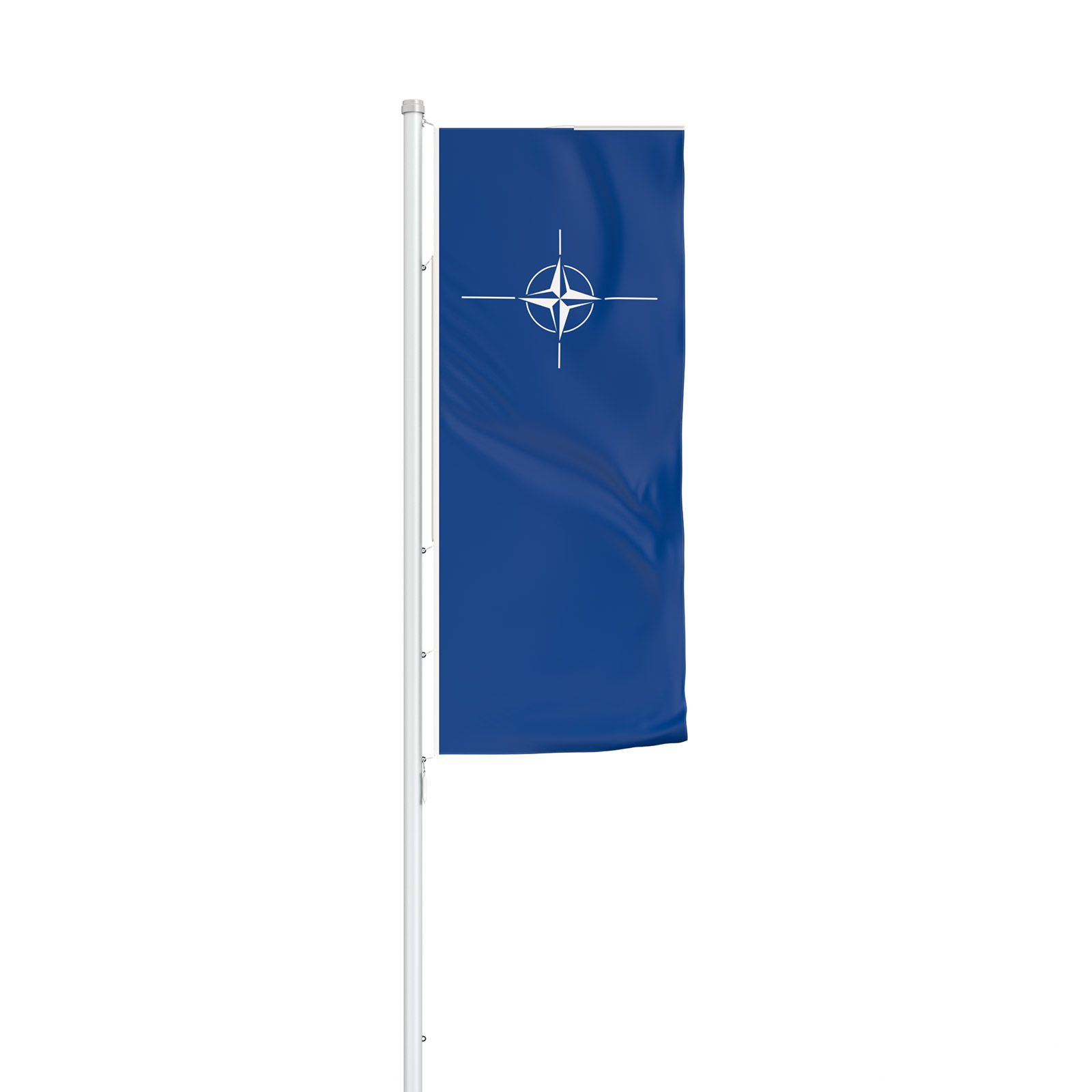 NATO flag in portrait format with Flag Presenter Select