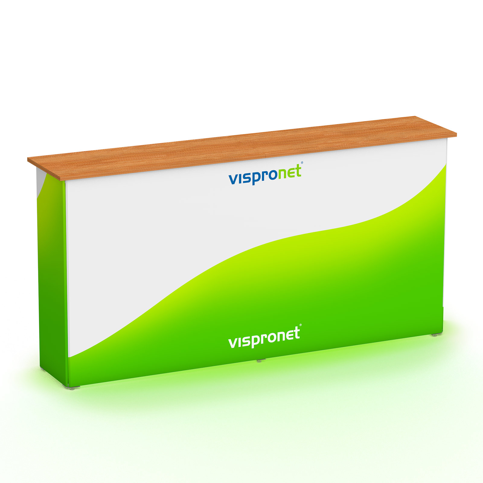 Promotion Counter LED 2x1 - printed all around, rear view