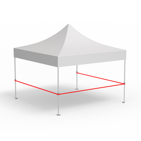 3 crossbars for half-height walls, corner type (4 m | 4 m | 4 m)