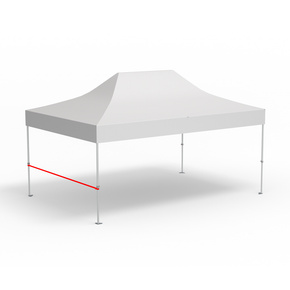 Crossbar for half-height wall, length 4 m