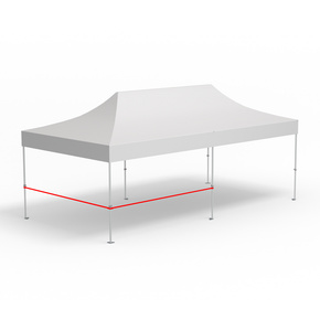 2 crossbars for half-height walls, corner type (4 m | 4 m)