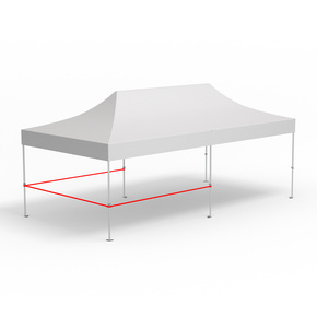 3 Crossbars for half-height walls, corner type (4m | 4m | 4m)