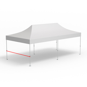 Crossbar for half-height wall, length 4 m