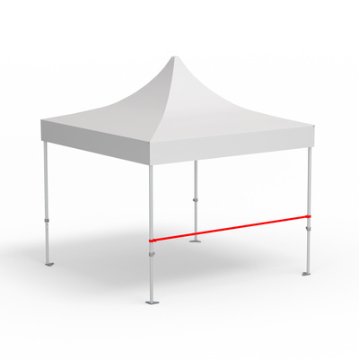 Querstange für halbhohe Wand Faltzelt Premium, Länge 3 m