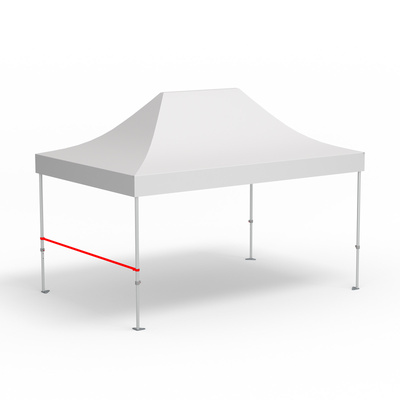 Crossbar for half-height wall, length 3 m