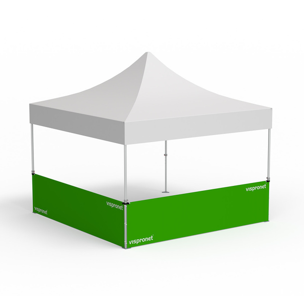 Folding Pavilion Select, example with 2 half-height walls