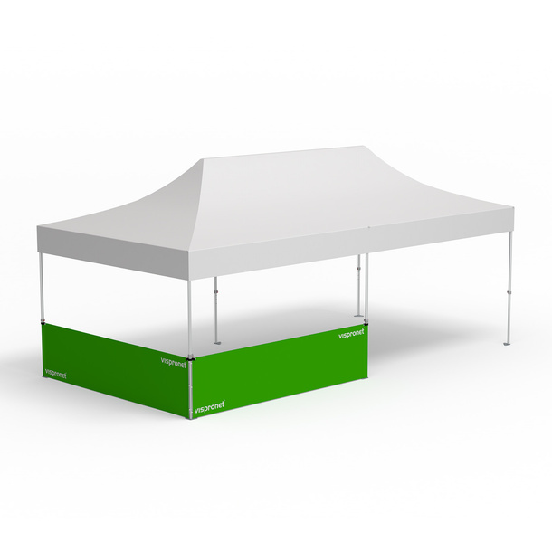 Folding Pavilion Select, example with 2 half-height walls