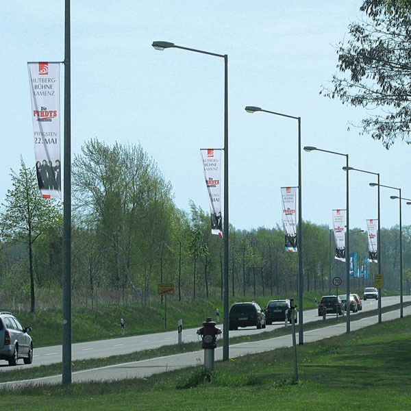 Street Banner Basic with Boom Arm and Eyelet Mounting