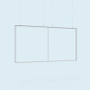 Frame: Width 450 x 225 cm with 1 support profile and 4 wire guy cables