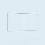 Frame: Width 450 x 225 cm with 1 support profile and 4 wire guy cables