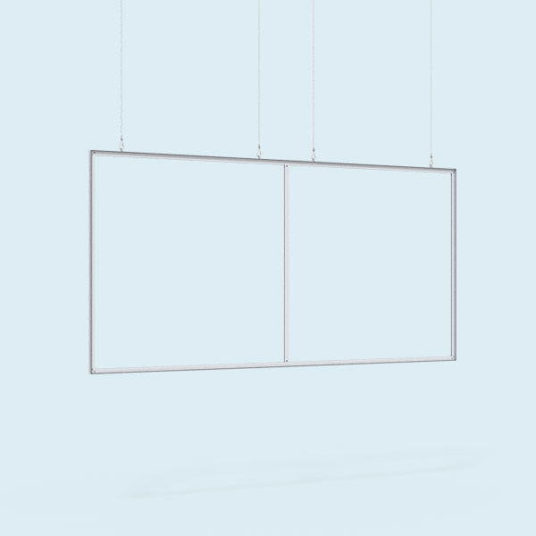 Frame: Width 450 x 225 cm with 1 support profile and 4 wire guy cables