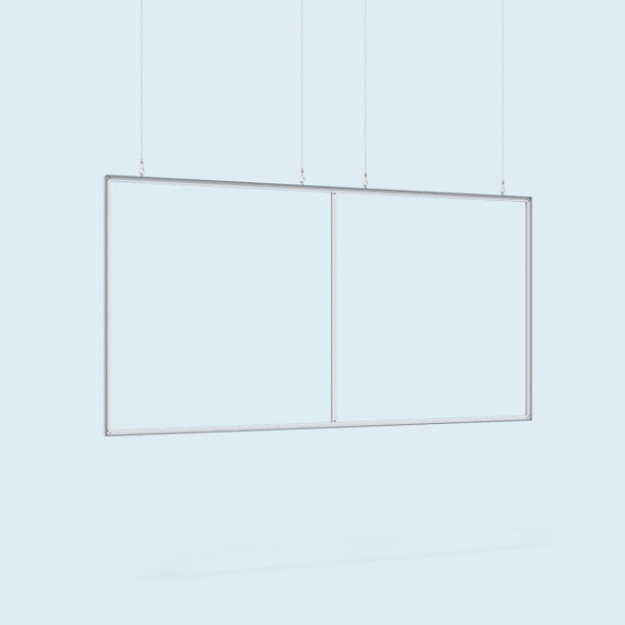 Frame: Width 450 x 225 cm with 1 support profile and 4 wire guy cables