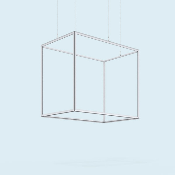 Ceiling Hanger Rectangular Q-Frame® Aluminum Frame including 4-Point Suspension