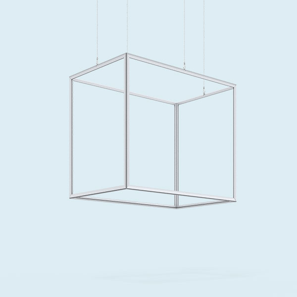 Ceiling Hanger Rectangular Q-Frame® Aluminum Frame including 4-Point Suspension