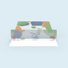 Without white underprint: design translucent, unprinted areas silver-gray/translucent