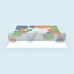 Without white underprint: design translucent, unprinted areas silver-gray/translucent